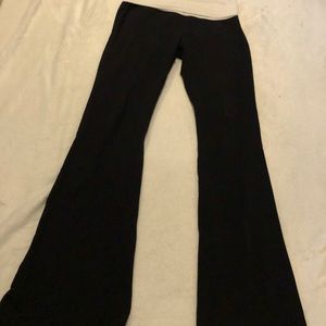 White Foldover Top Bootcut Yoga Pants